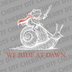 Vintage woodcut style illustration of a frog with a red cape and sword riding a snail with the text WE RIDE AT DAWN DTF transfer ready to press.