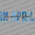 Coquette Autism Awareness DTF Transfer - In April We Wear Blue Stamps Ready to Press - Aesthetic Puzzle Hearts Heat Transfer
