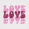 Retro Groovy LOVE DTF Transfer - 70s Style Valentine's Ready to Press