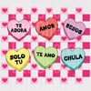 Spanish Language Conversation Hearts DTF Transfer - Valentine's Day Ready to Press