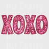 Pink Glitter XOXO DTF Transfer - Hugs and Kisses Ready to Press Heat Transfer