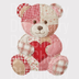 Patchwork Teddy Bear Valentine’s DTF Transfer - Ready to Press Heat Transfer