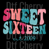 Sweet Sixteen Retro Heart DTF Transfer - 16th Birthday Ready to Press