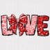 Red Plaid LOVE Word Art DTF Transfer - Classic Valentine’s Heat Transfer