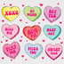 Pastel Conversation Hearts DTF Transfer - Retro Candy Heart Ready to Press