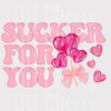 Sucker For You Heart Lollipop DTF Transfer - Valentine’s Day Ready to Press
